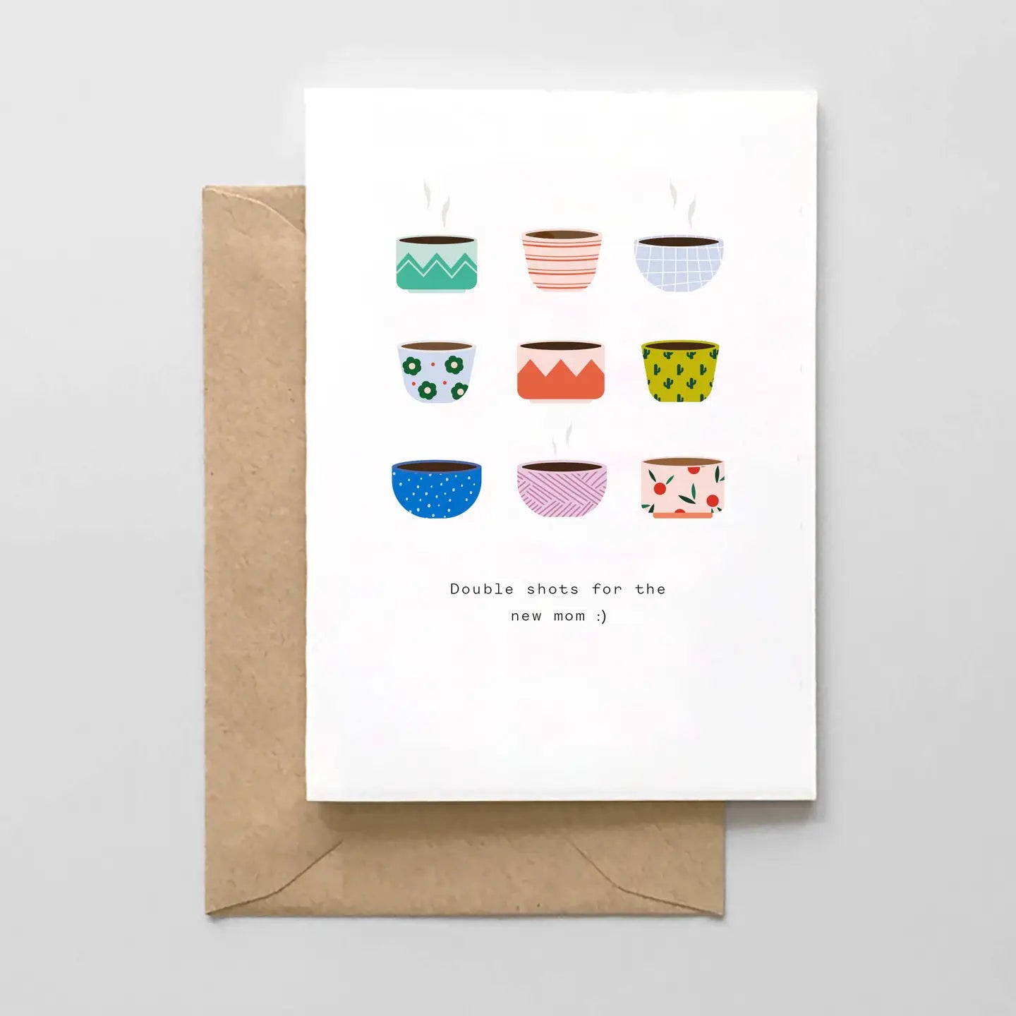 Double Shots For the New Mom - Greeting Card