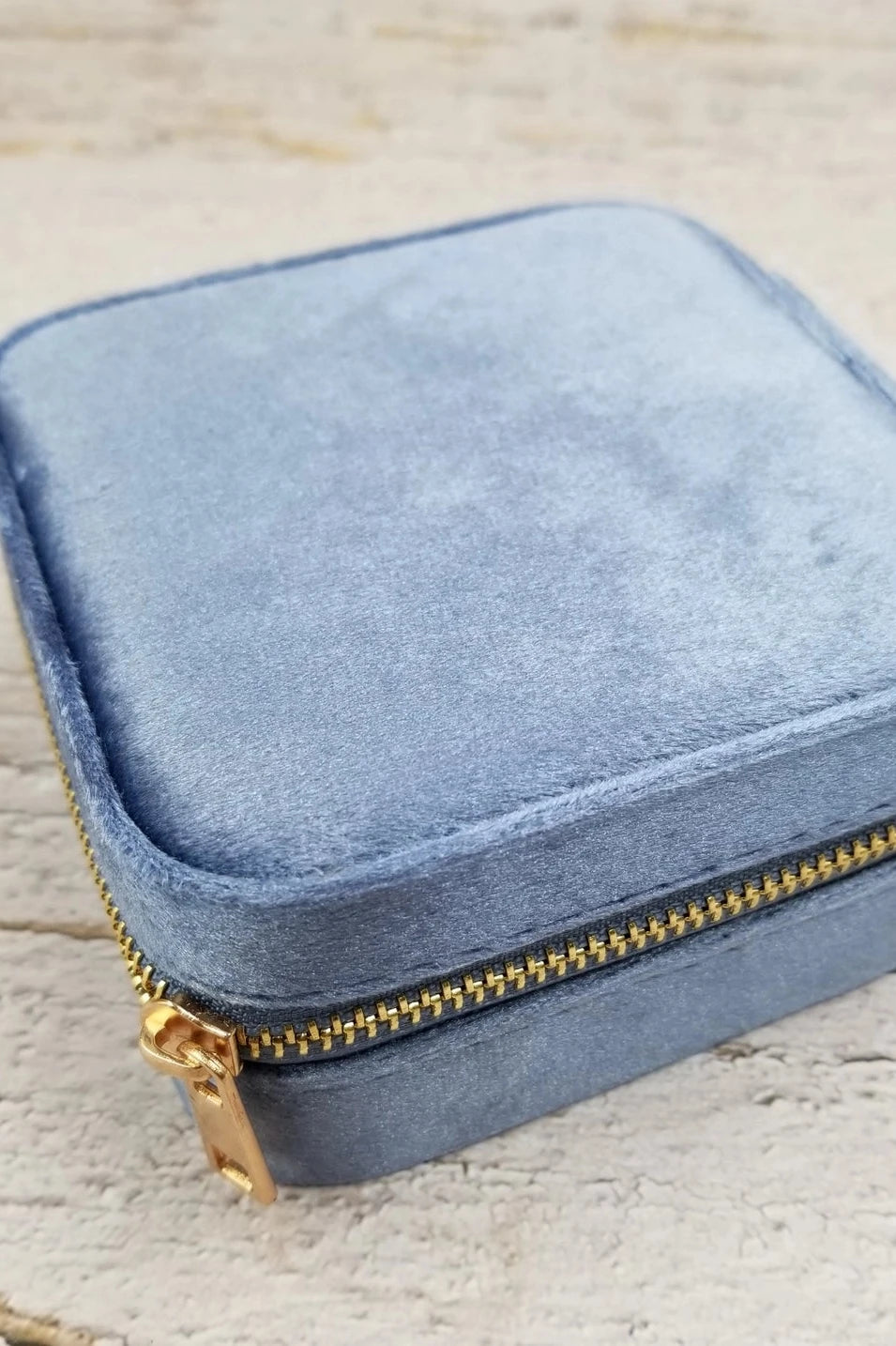 Blue Velvet Jewelry Box