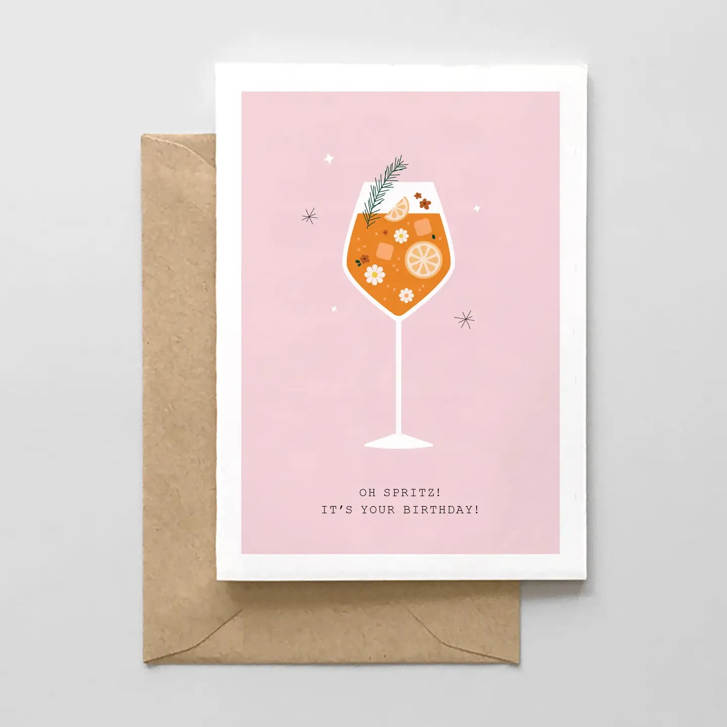 Oh Spritz! It's Your Birthday! Aperol Spritz Design Greeting Card