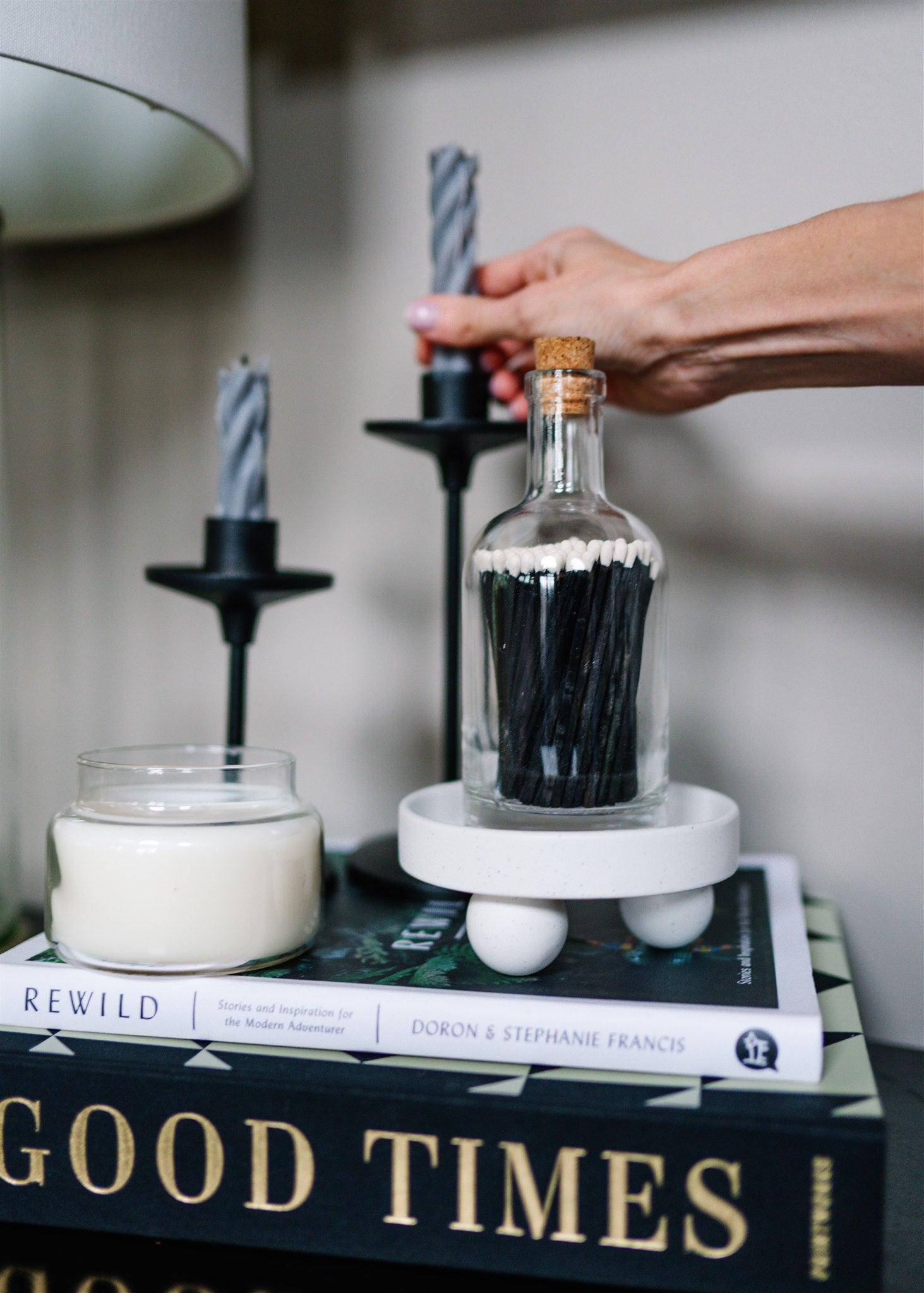 Glass Bottle Safety Matches-Candle Light