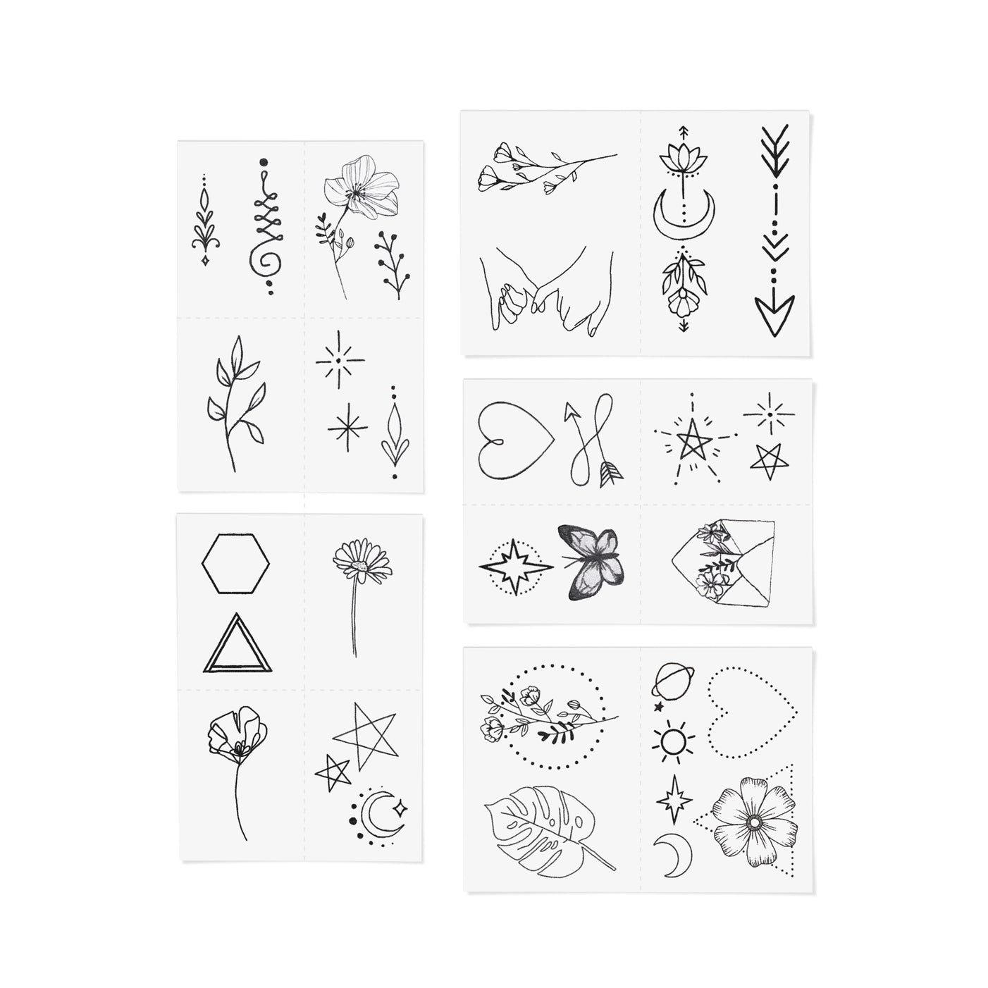 INKED by Dani- Fine Line Pack Temporary Tattoos