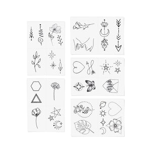 INKED by Dani- Fine Line Pack Temporary Tattoos