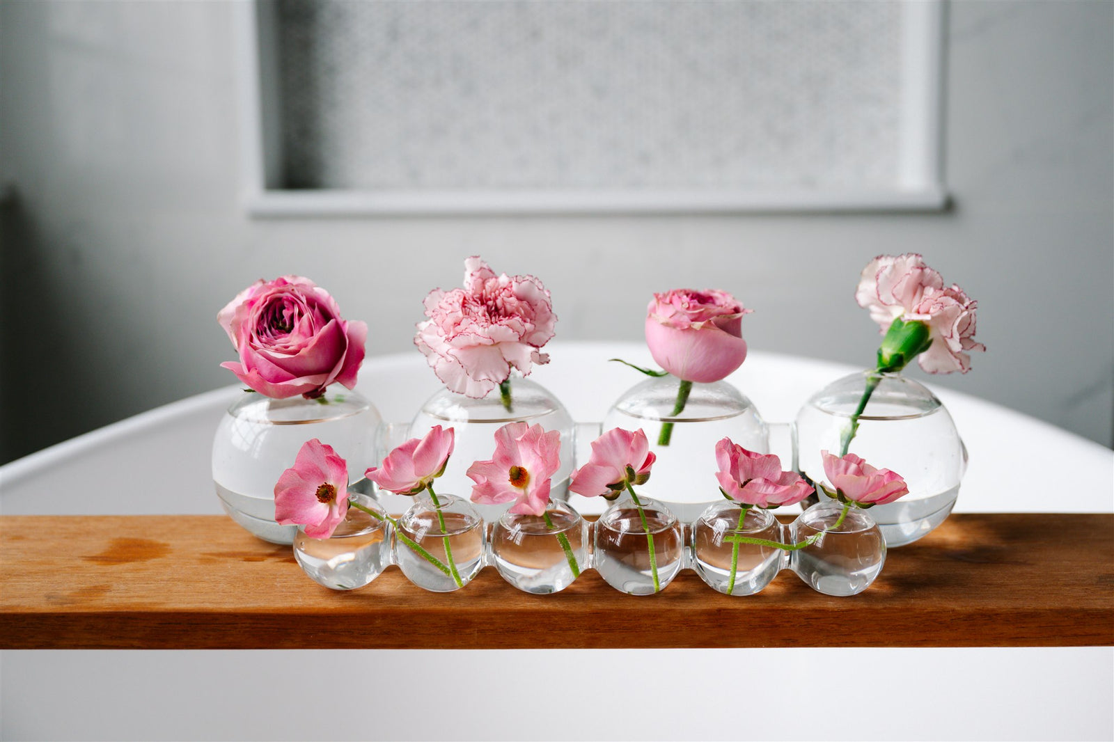 Caterpillar Glass Modern Clear Flower Vase