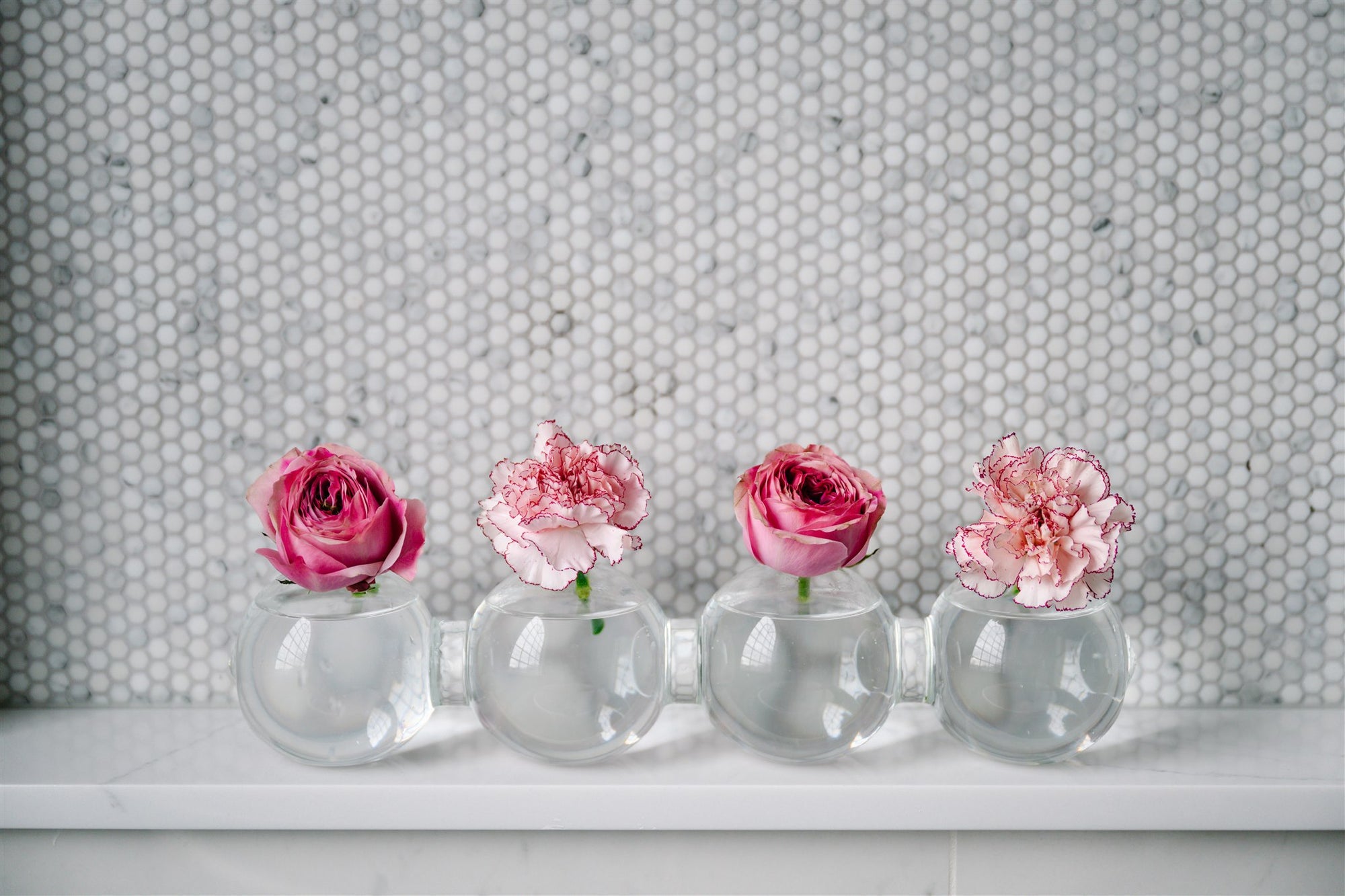 Caterpillar Glass Modern Clear Flower Vase
