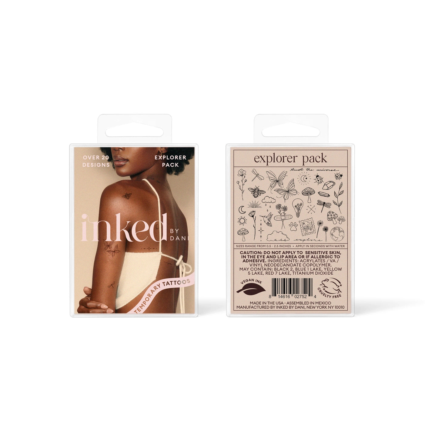 INKED by Dani- Explorer Pack Temporary Tattoos
