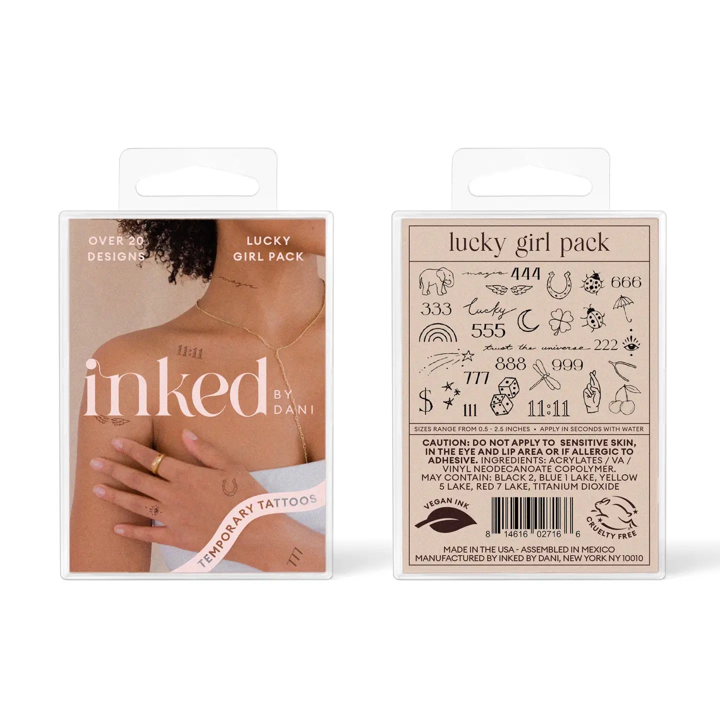 INKED by Dani- Lucky Girl Pack Temporary Tattoos