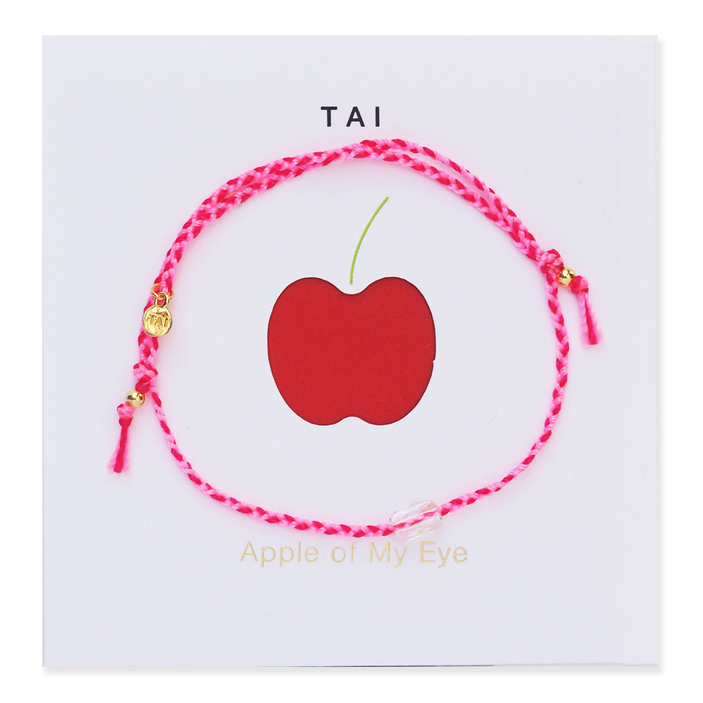 TAI JEWELRY-Handmade Woven Cord Bracelet- Apple of my Eye