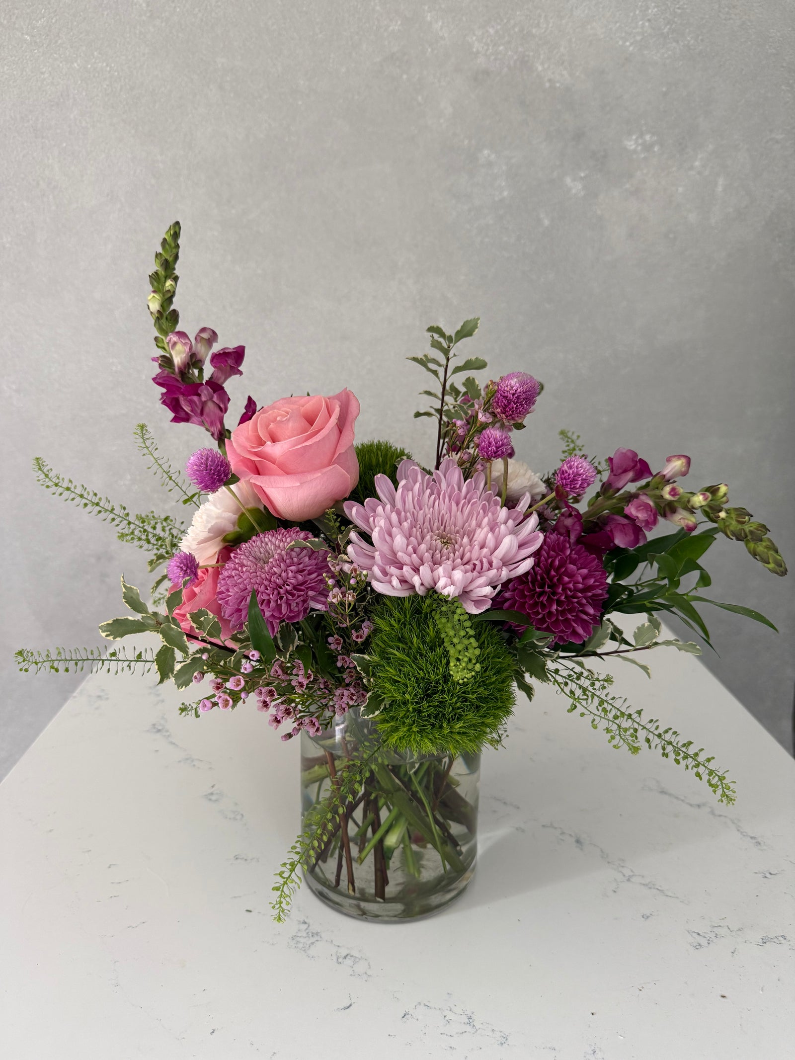 Large Arrangement in Glass Vase