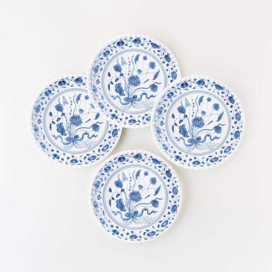 Botanical "Paper" Plate, St/4, Melamine, 9"