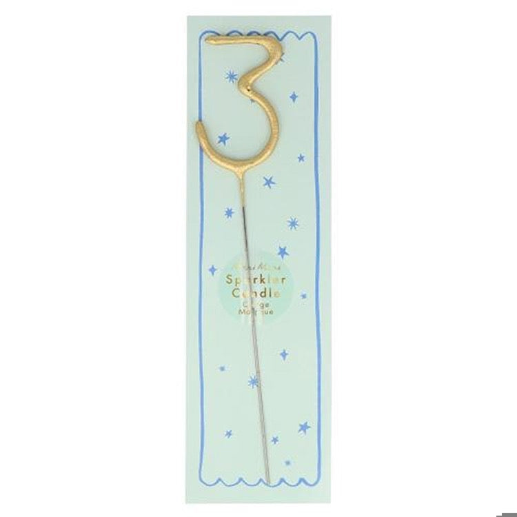 MERI MERI Gold Sparkler 3 Candle