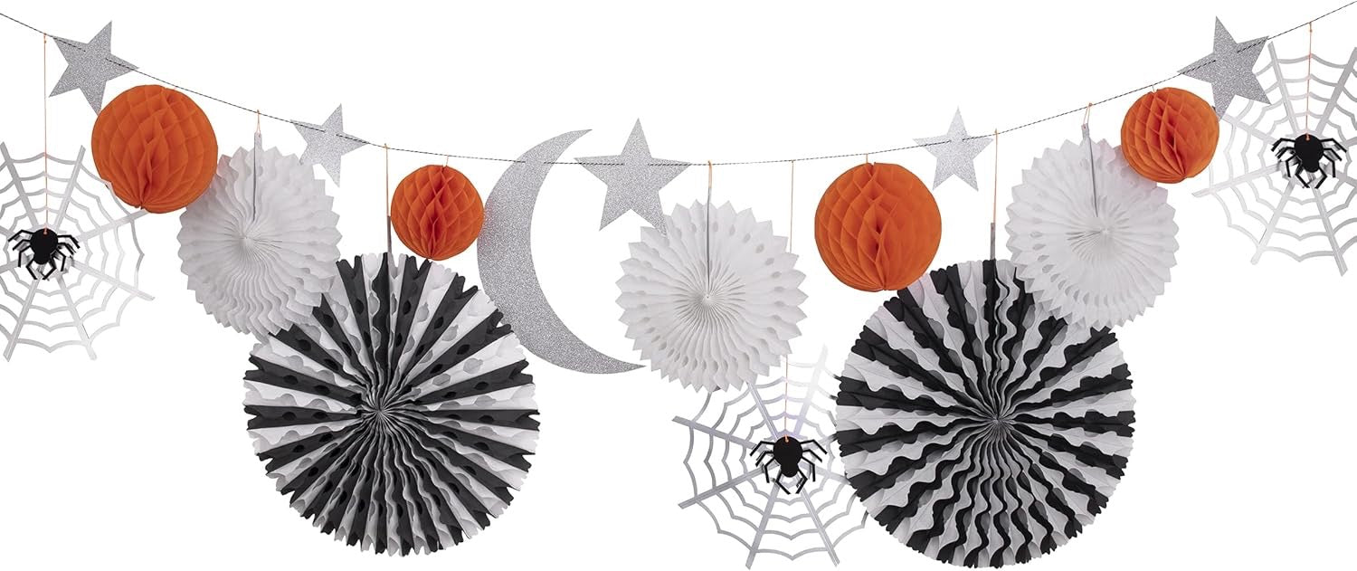 MERI MERI Halloween Honeycomb Shapes Garland