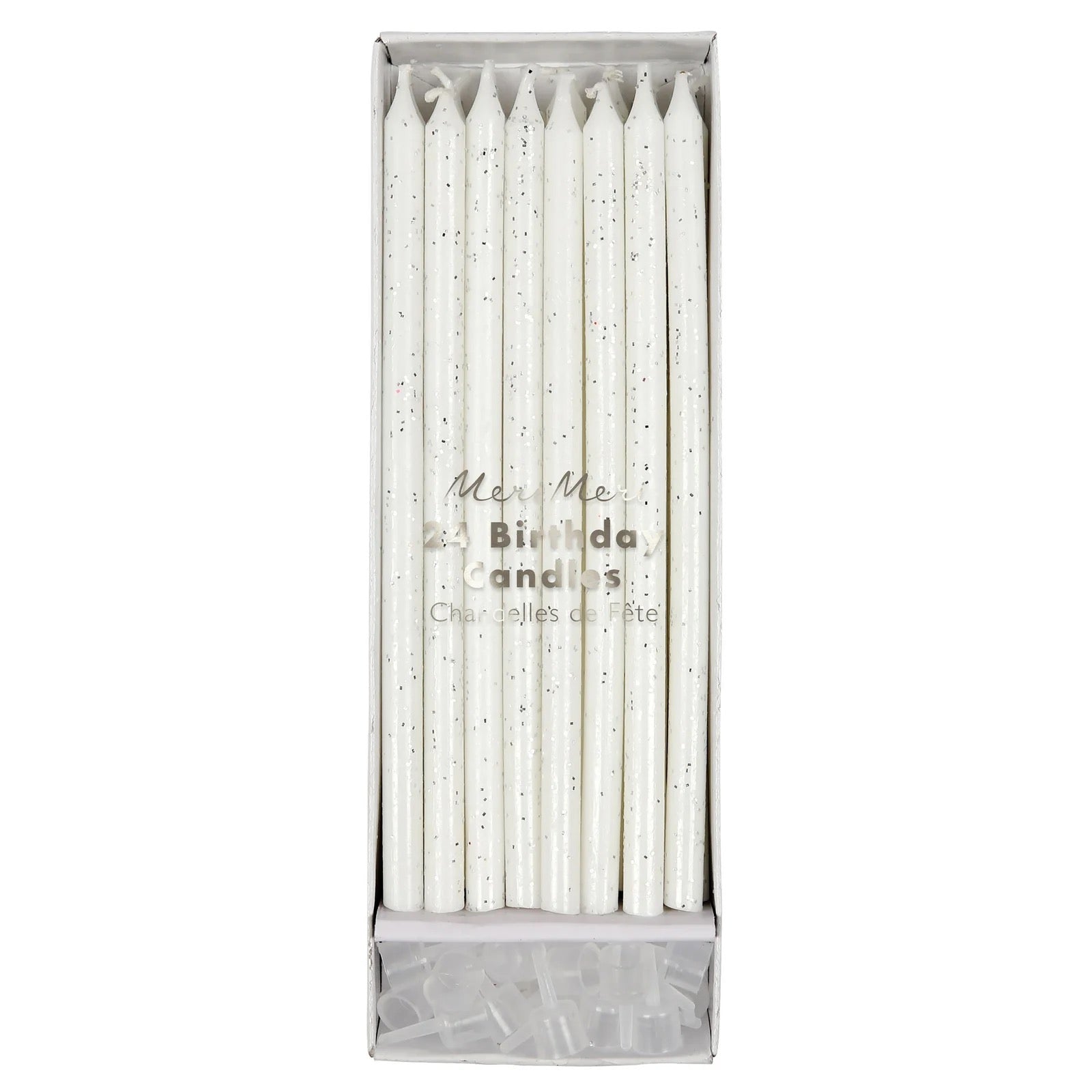 MERI MERI Silver Glitter Candles