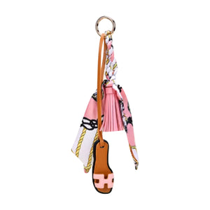 Mini Designer Sandal with Scarf Purse Charm