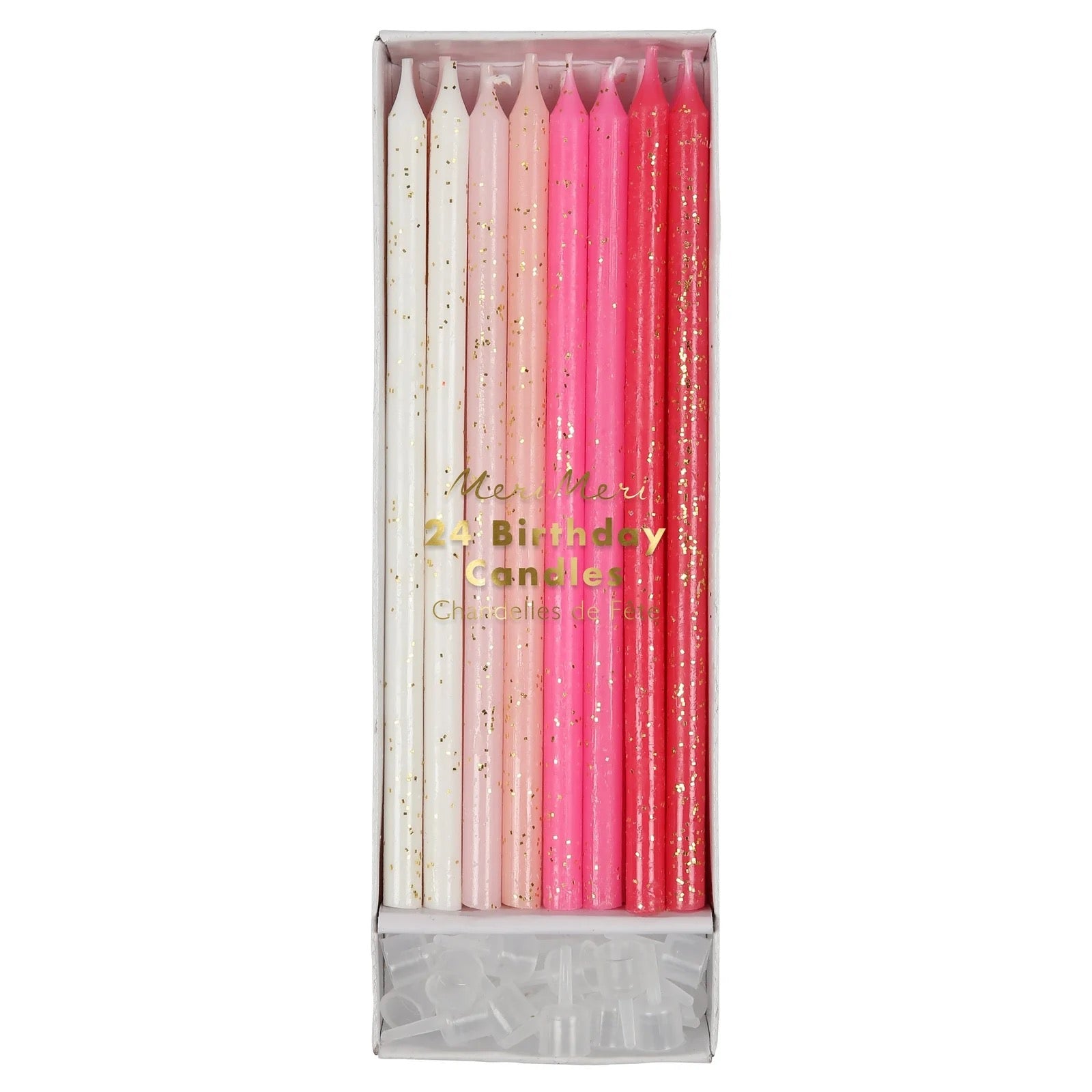 MERI MERI Pink Glitter Candles