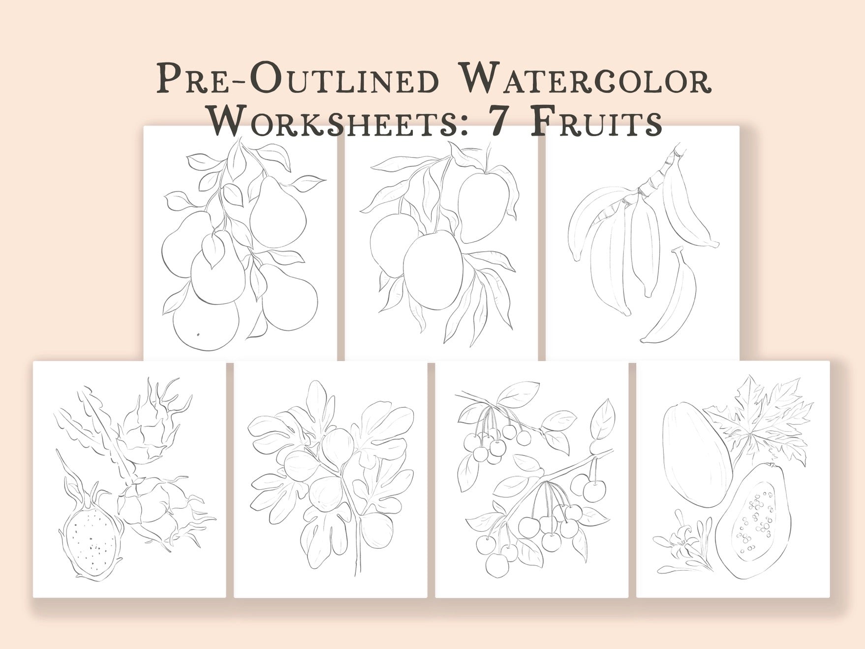 Watercoloring Book *Fruits*
