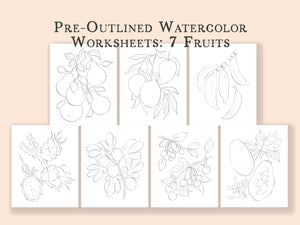 Watercoloring Book *Fruits*