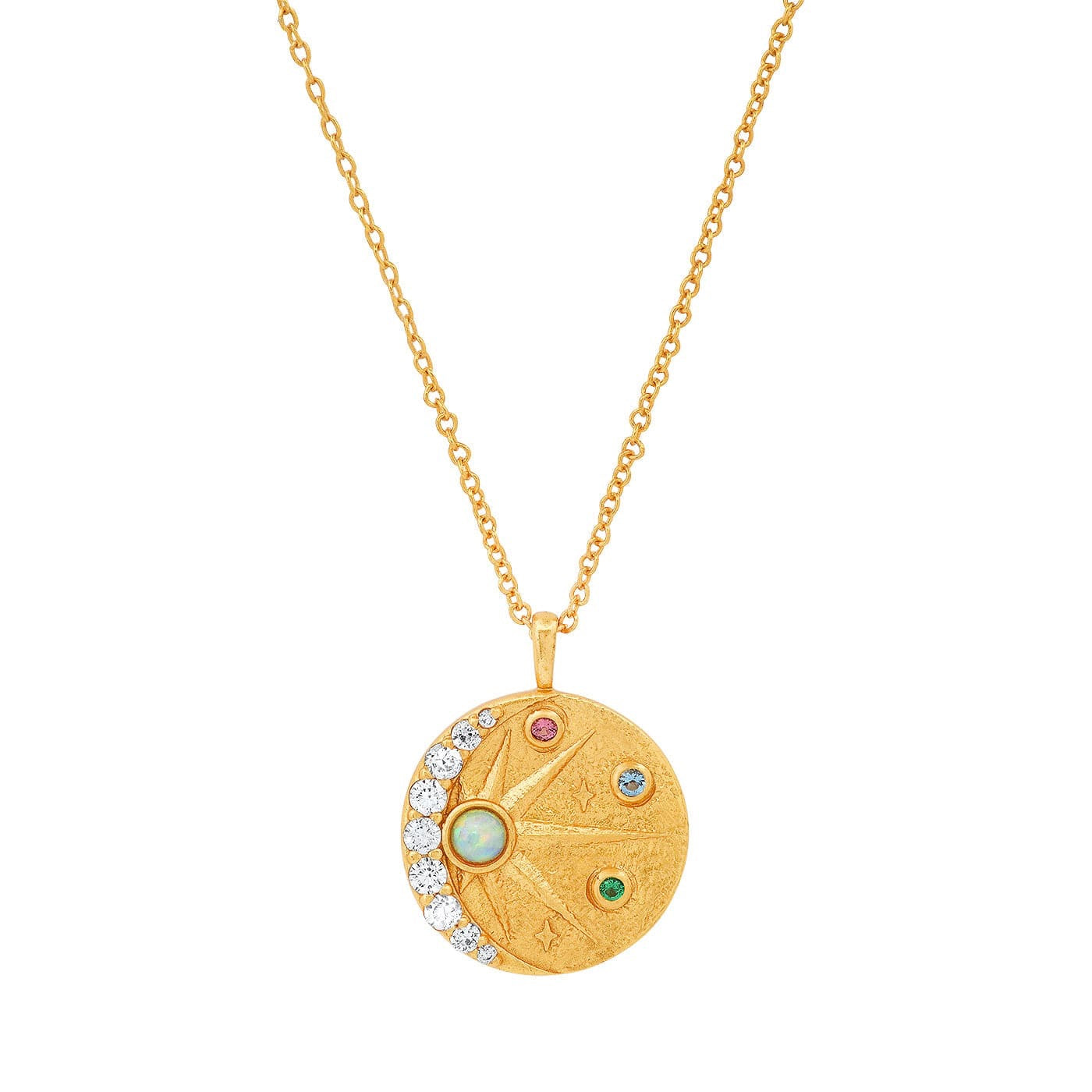 Star and Moon Coin Necklace