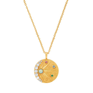 Star and Moon Coin Necklace