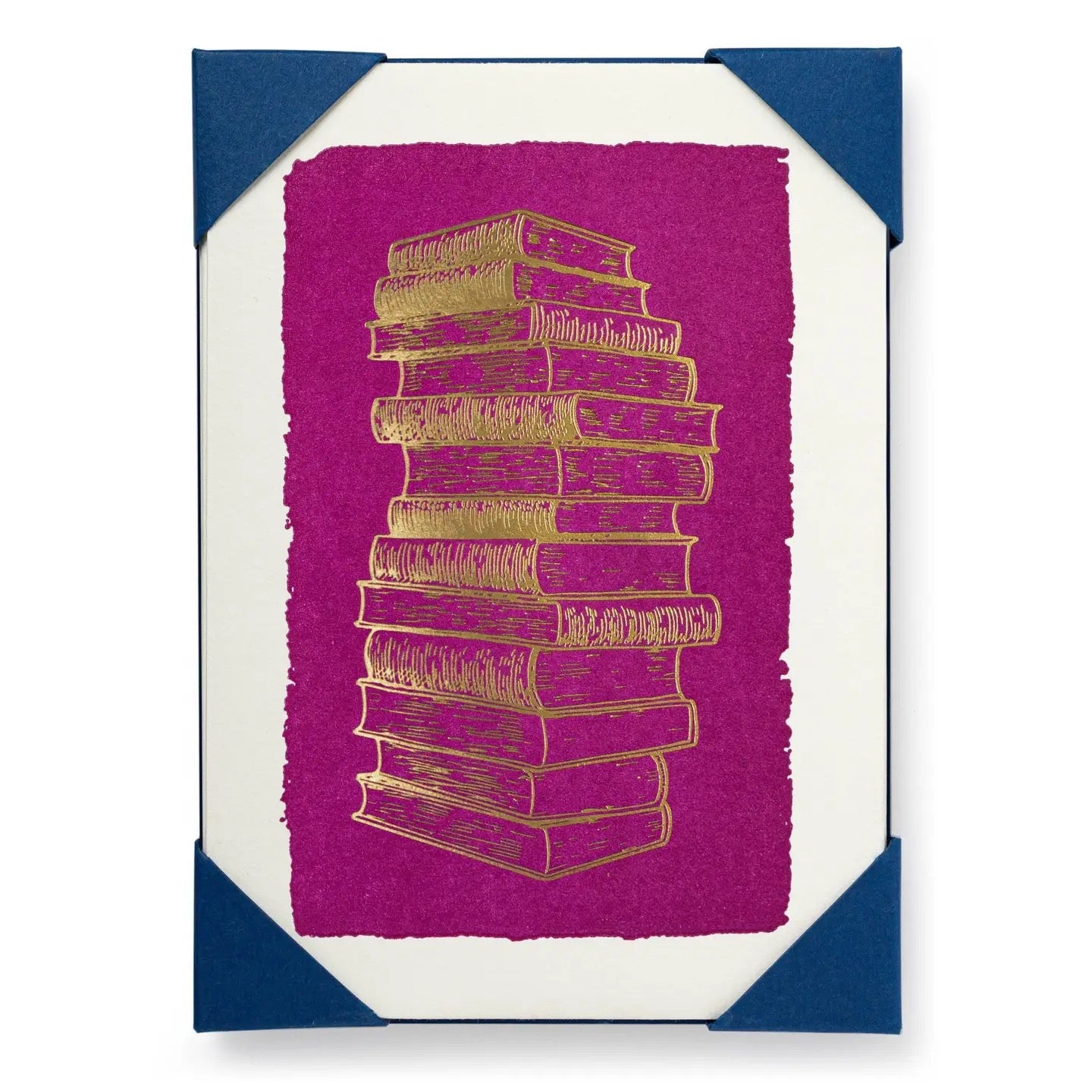 Note Cards- Gold Books (pack of 5)