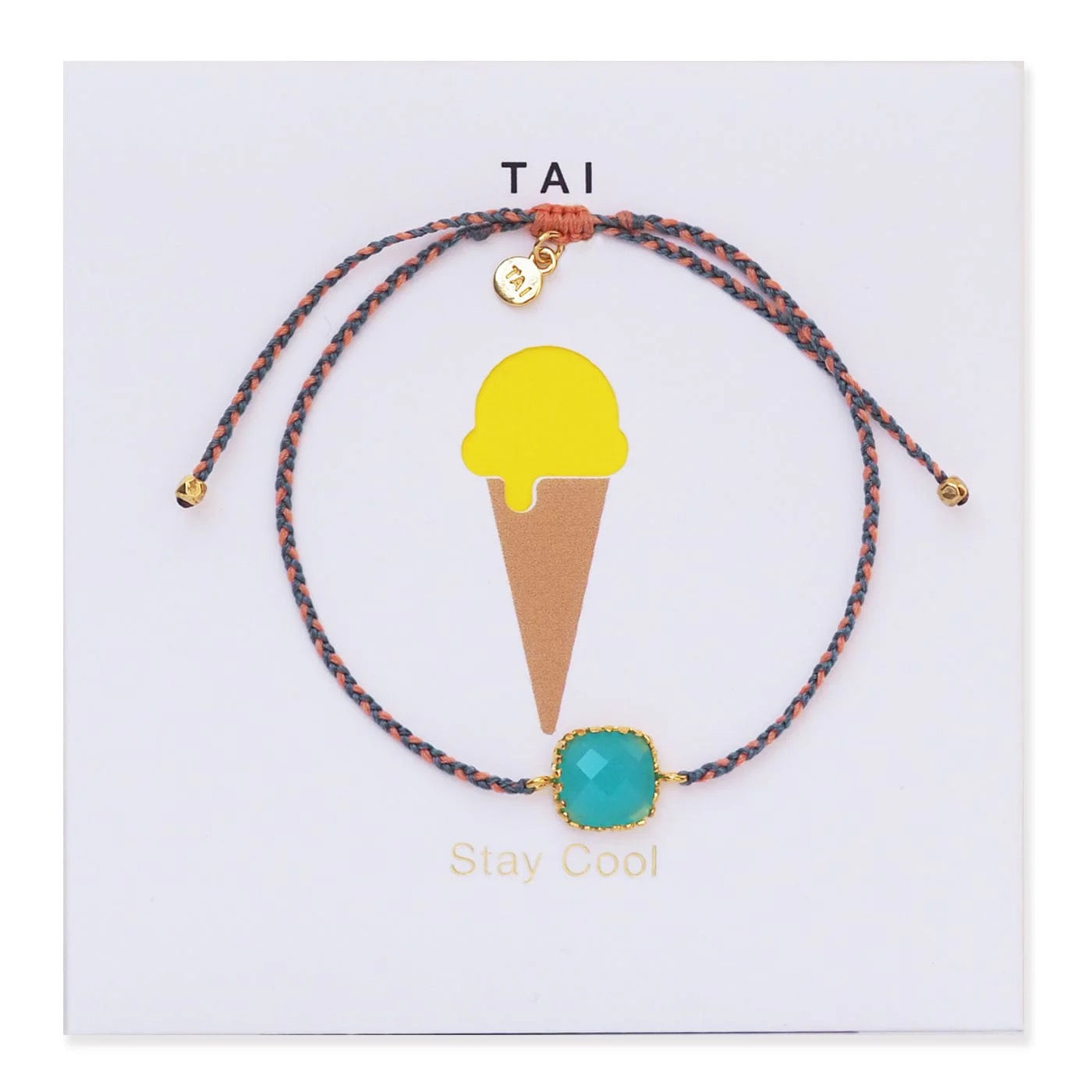 TAI JEWELRY- Handmade Woven Cord Bracelet- Stay Cool