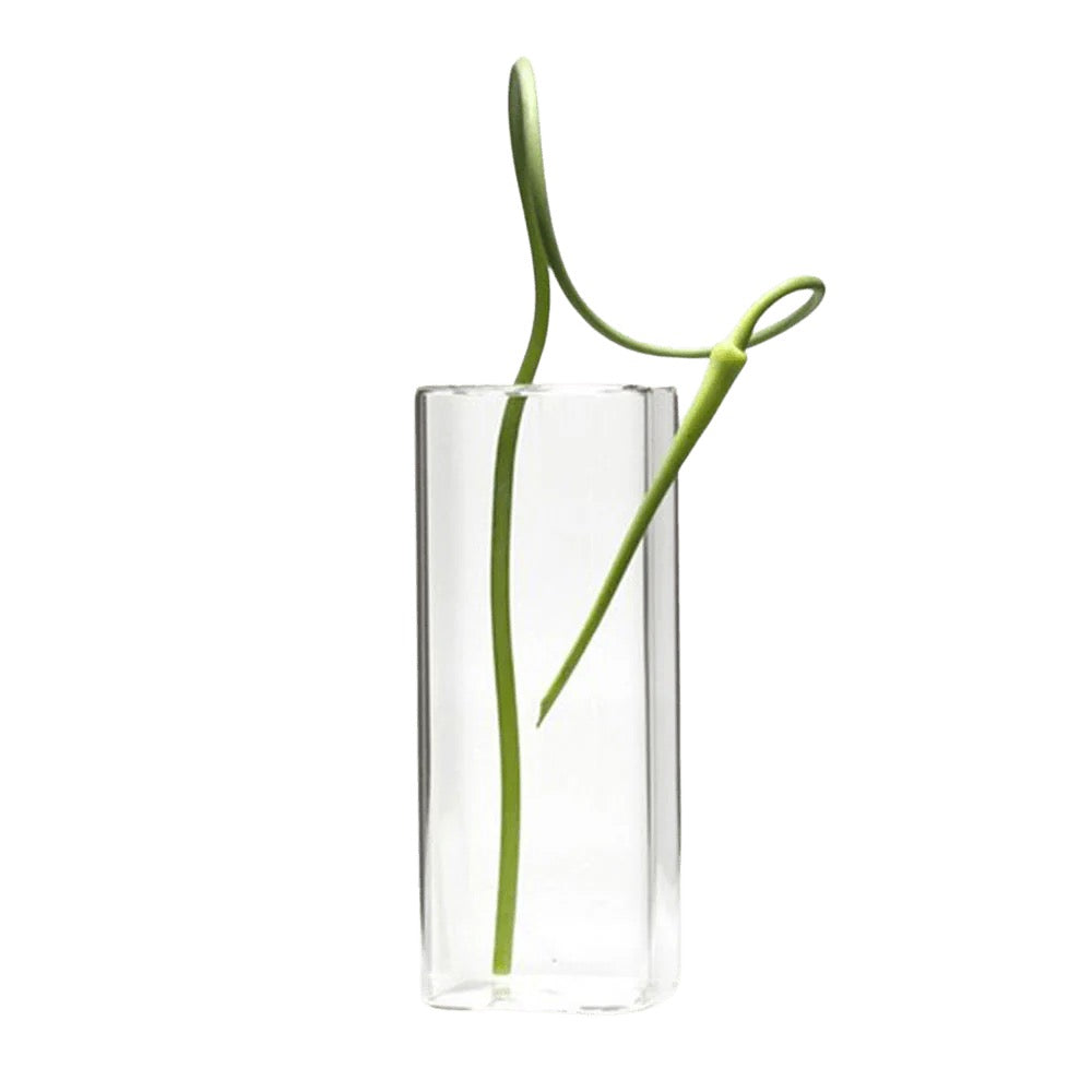Cube Glass Modern Clear Flower Vase