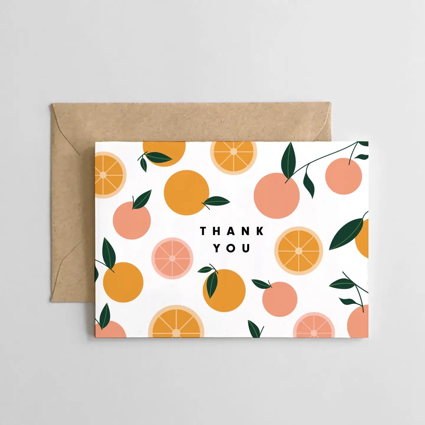 Thank You Cards-Mini Boxed Set of 6 Cards Funky Oranges