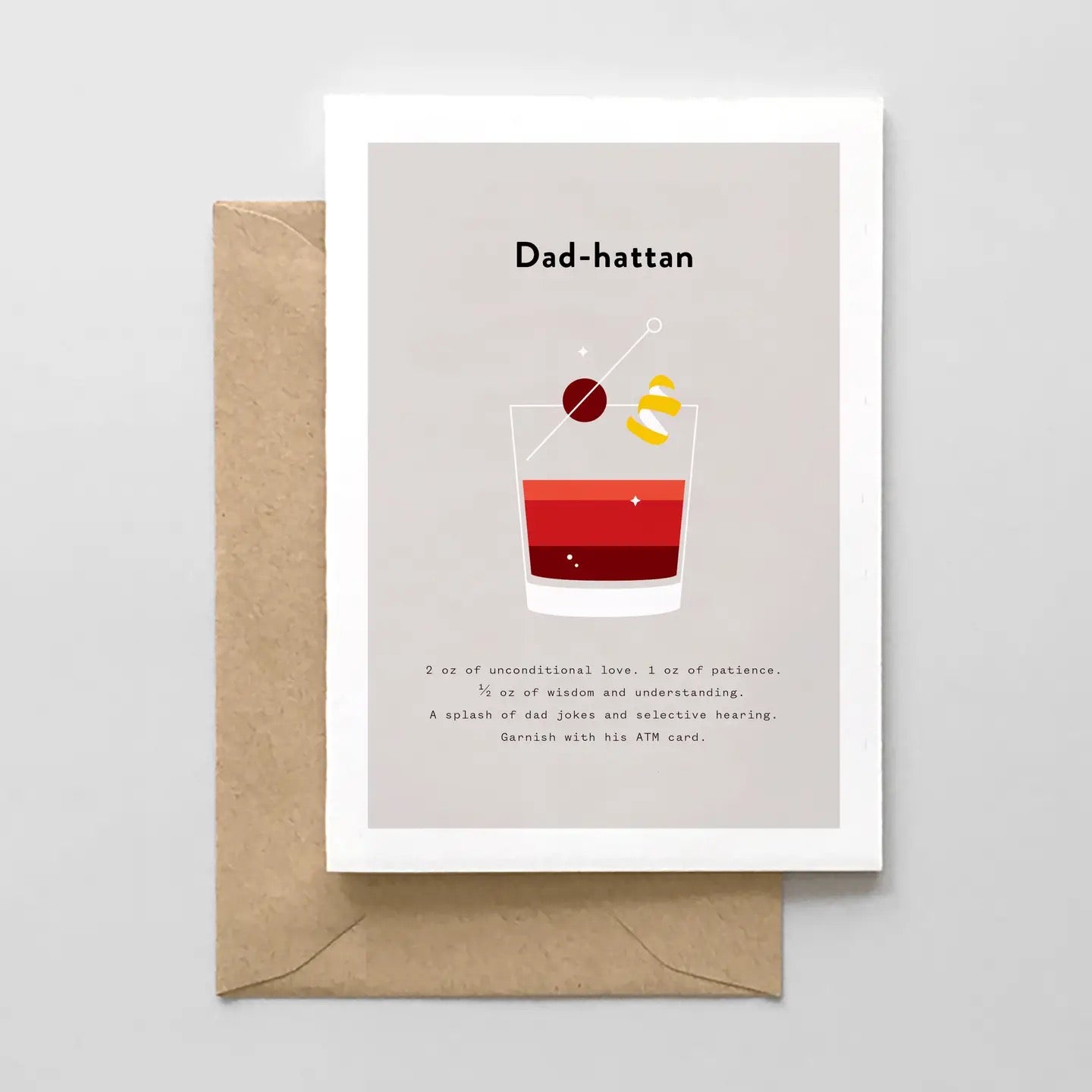 Dad-Hattan Drink Card