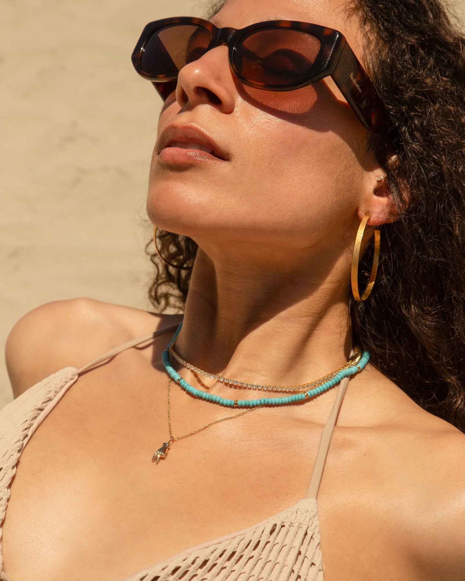 Peace Out Peace Sign Hand Necklace