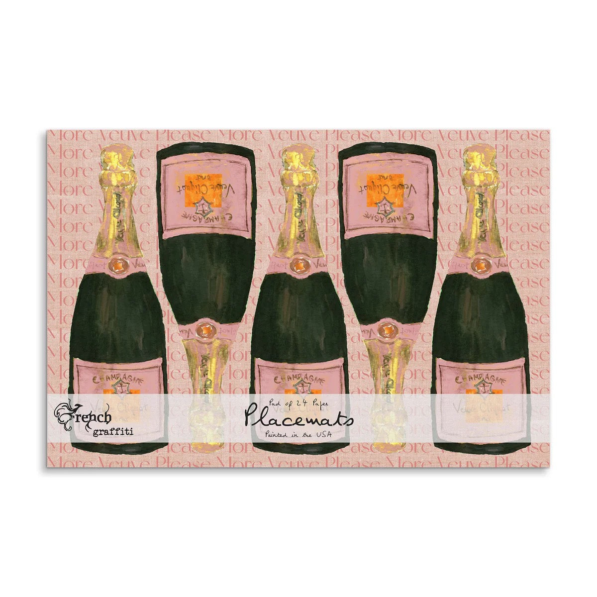 Champagne Rose Paper Placemat