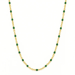 Ellie Vail- Evie Green Dainty Enamel Beaded Necklace