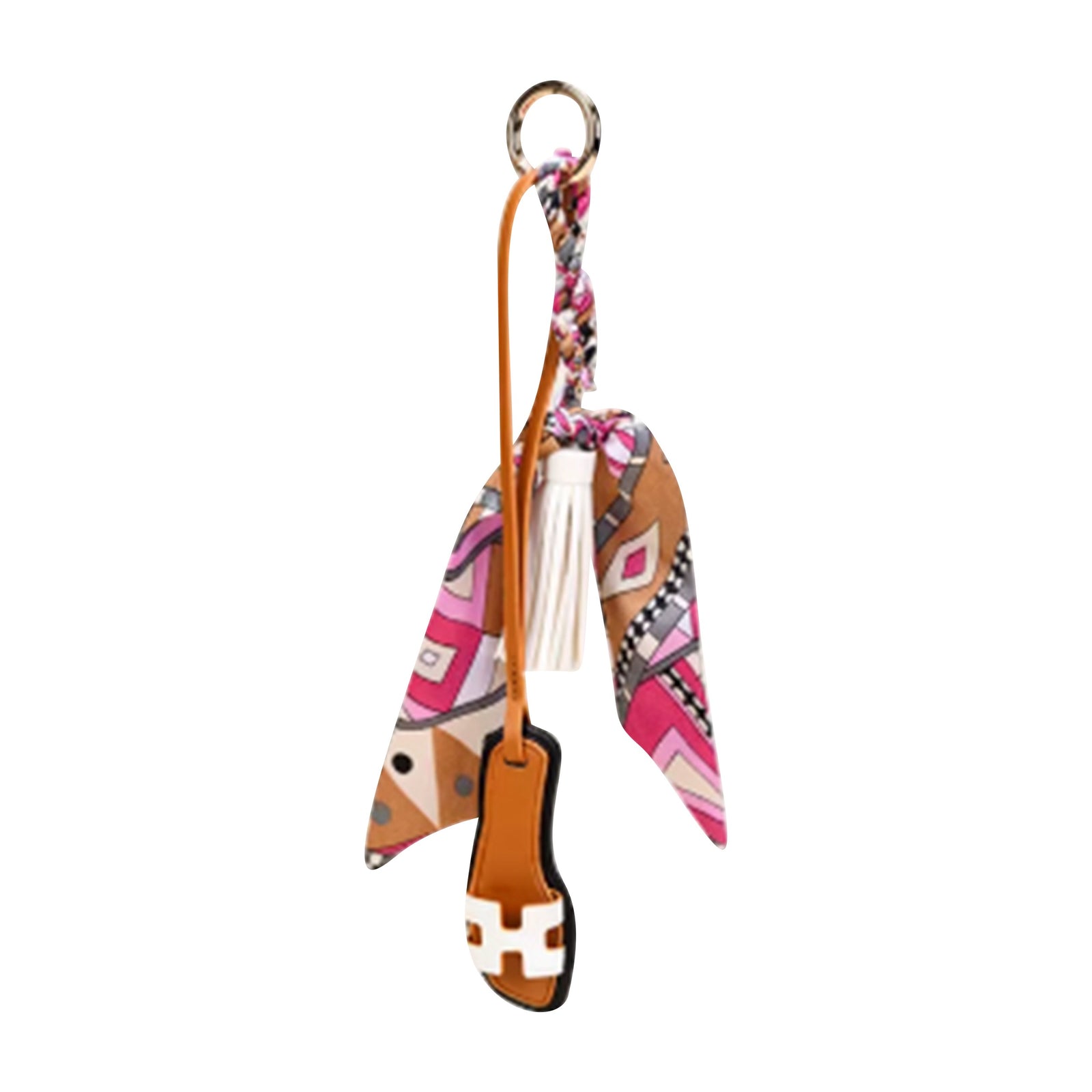 Mini Designer Sandal with Scarf Purse Charm