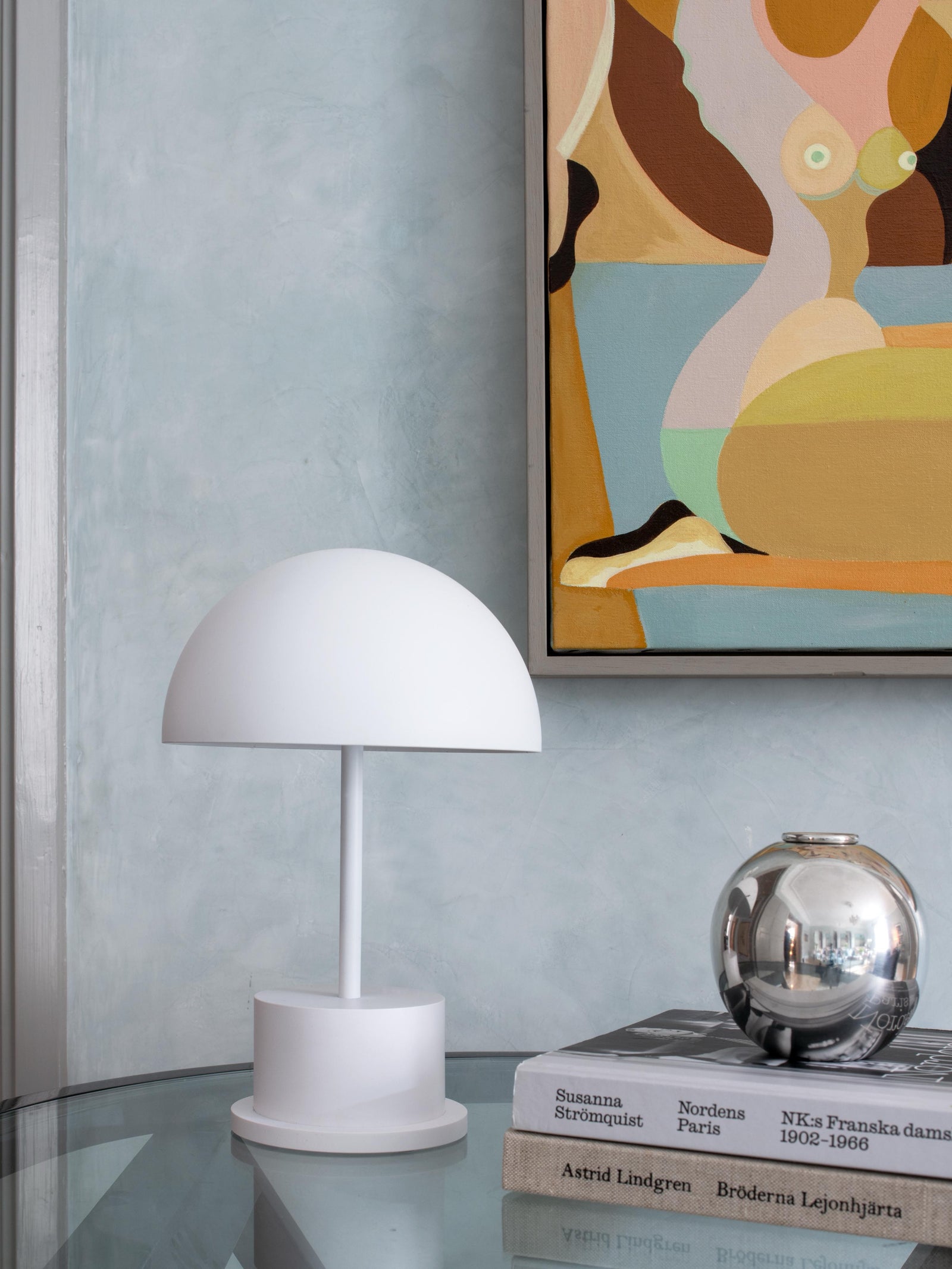 PRINTWORKS Portable Lamp - Riviera, White