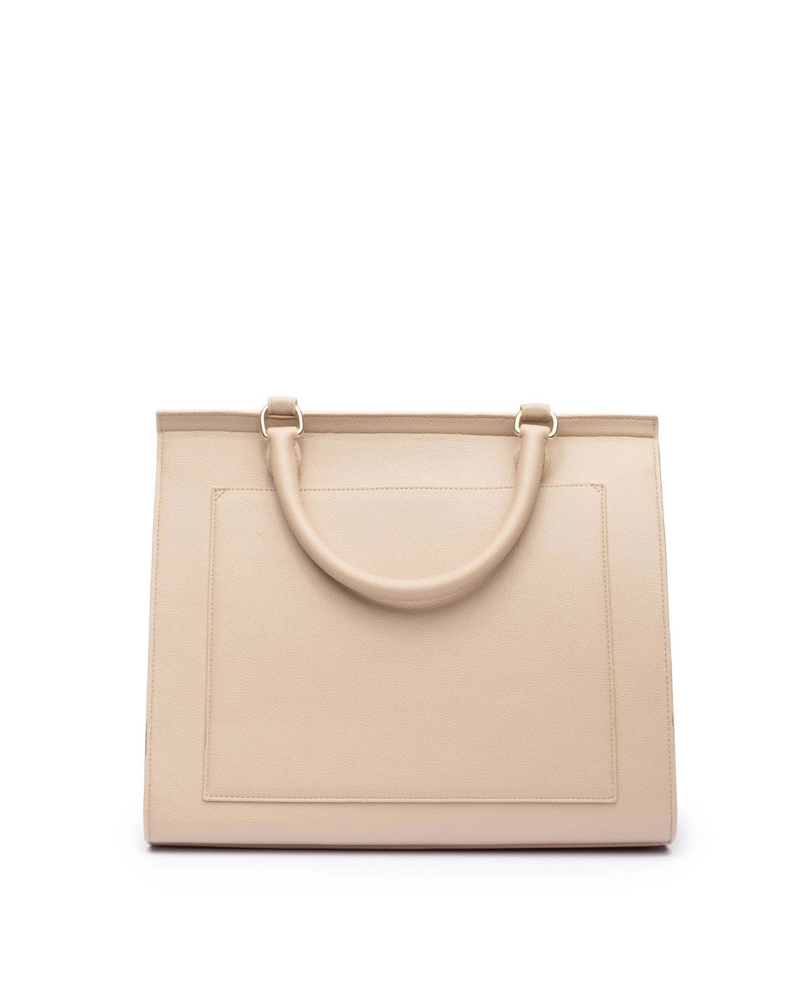 Cream Leather Lunch Box Insulated Purse