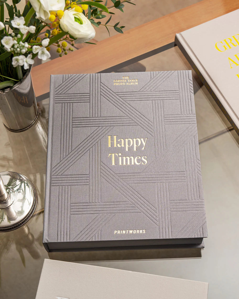 PRINTWORKS Photo Album Book- Grey Happy Times