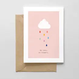 No Rain, No Flowers- Greeting Card