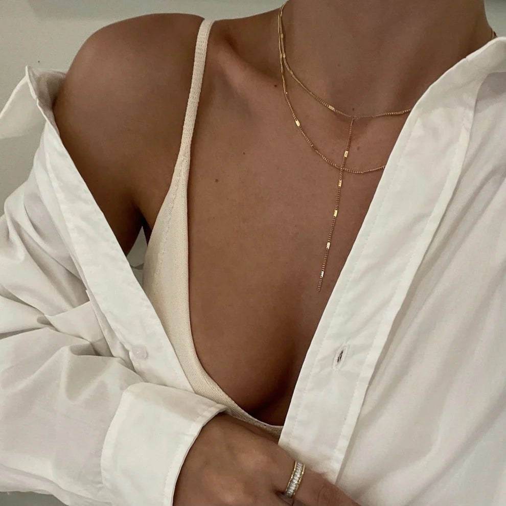 Ellie Vail-Camilla Dainty Lariat Chain Necklace