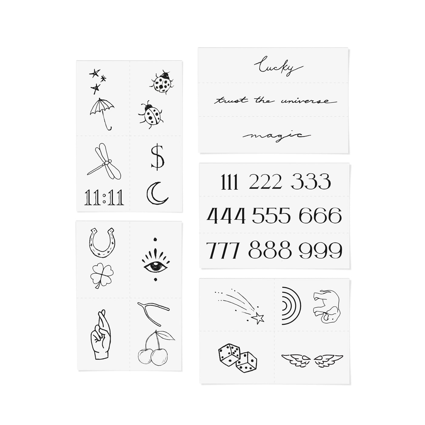 INKED by Dani- Lucky Girl Pack Temporary Tattoos