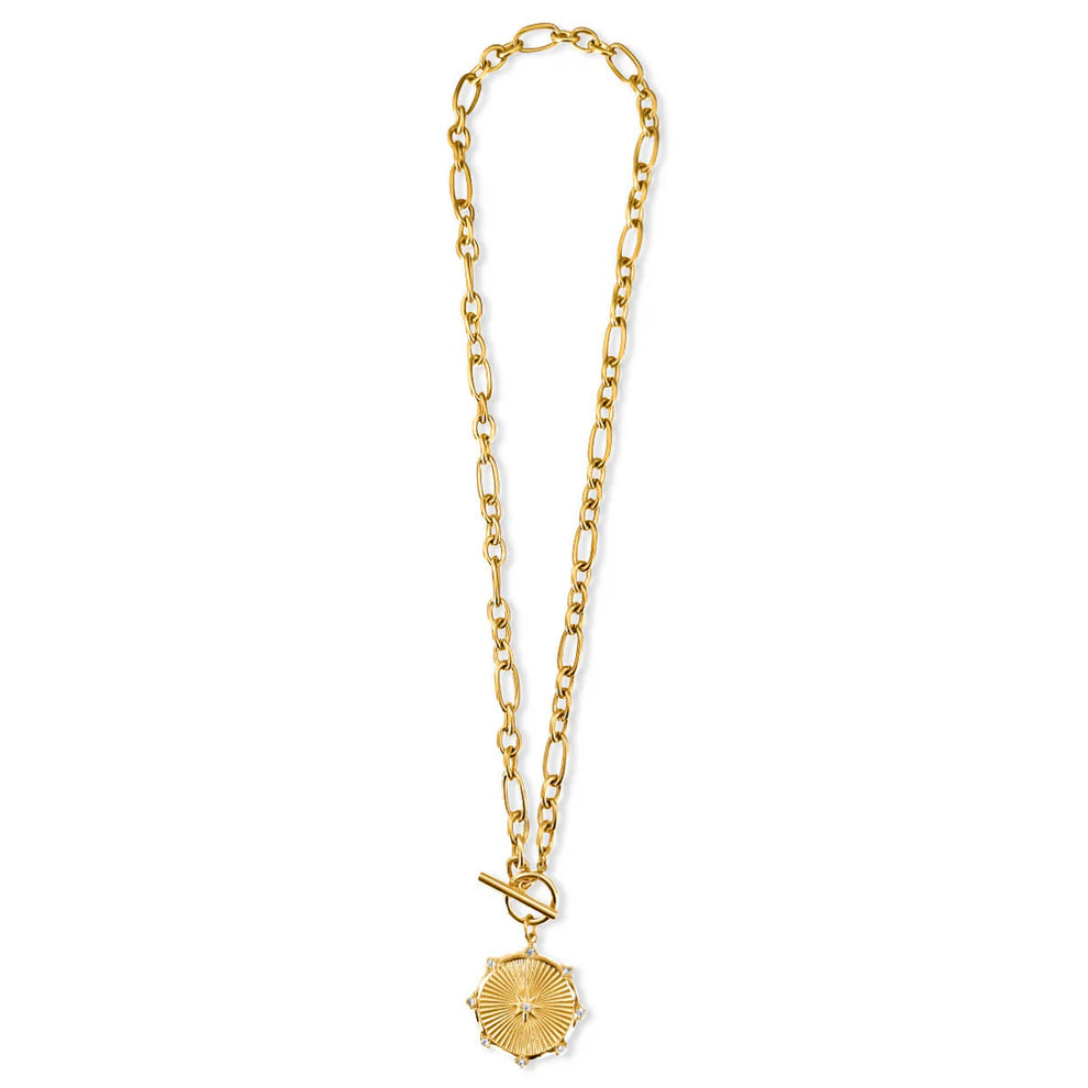 Ellie Vail-Briar Toggle Chain Medallion Necklace